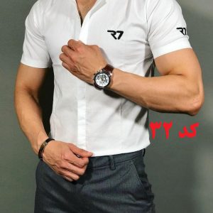 پیراهن مردانه R7 رنگ سفید کد 32