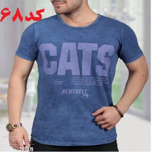 تیشرت مردانه CATS سنگشور آبی کد68
