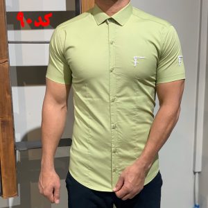 پیراهن آستین کوتاه مردانه F سبز کد 90