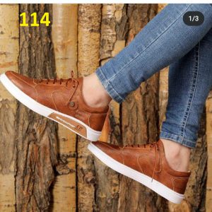 کفش مردانه روزمره رنگ عسلی کد 114