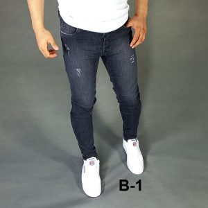 شلوار جین مردانه ذغالی کد B-1