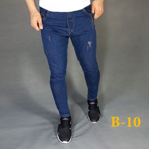 شلوار جین رنگ سرمه ای چرک کد B-10