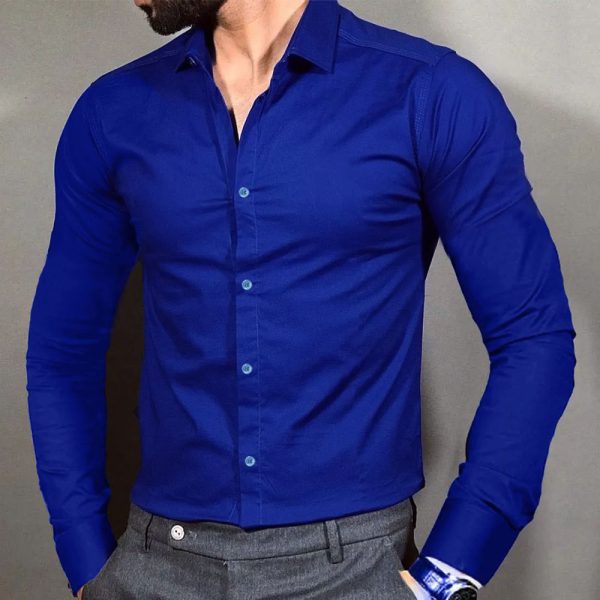 پیراهن آبی کاربنی مردانه